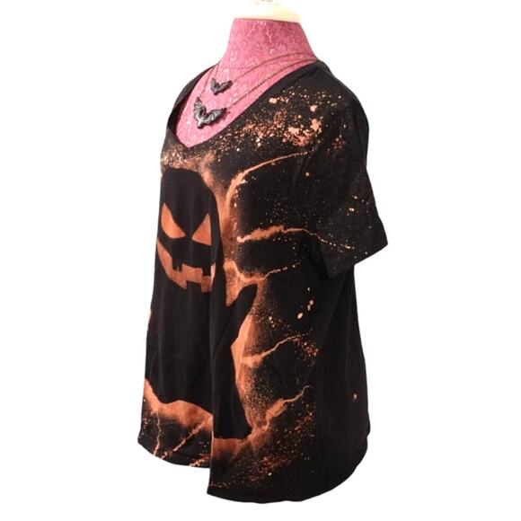 NEW Custom-Made Acid Ghost on Black V neck T shirt SZ XXL (V2) - Picture 6 of 9